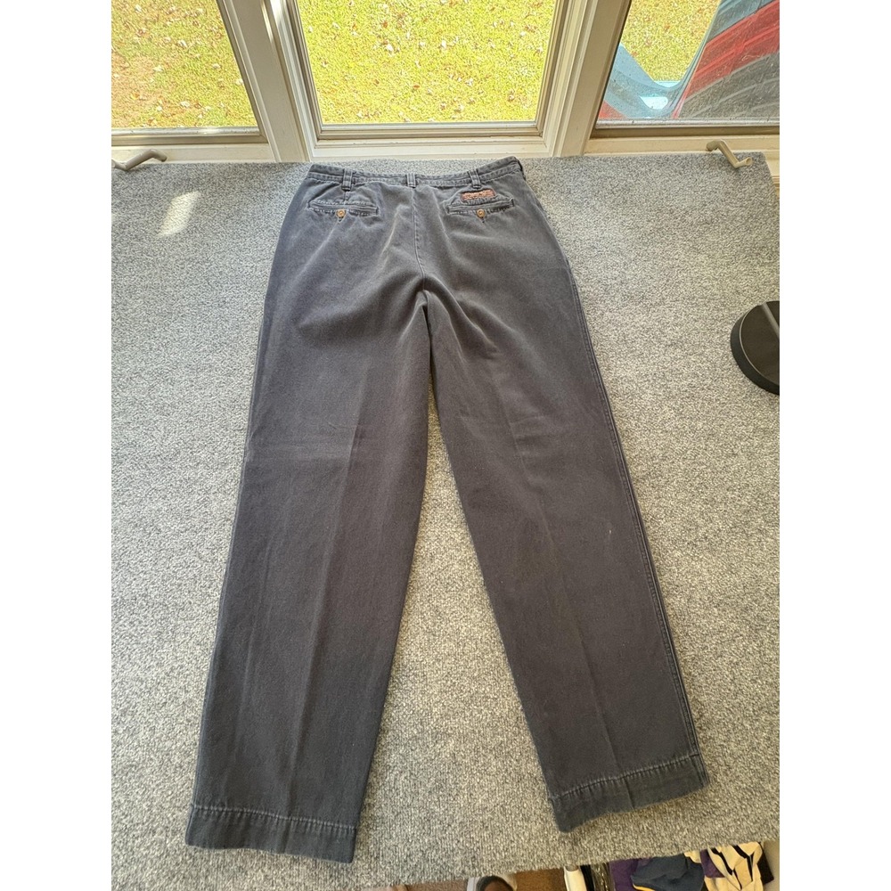 VTG Abercrombie & Fitch Co Pants Mens 32x31 Gray Pleated Chino Cotton Casual